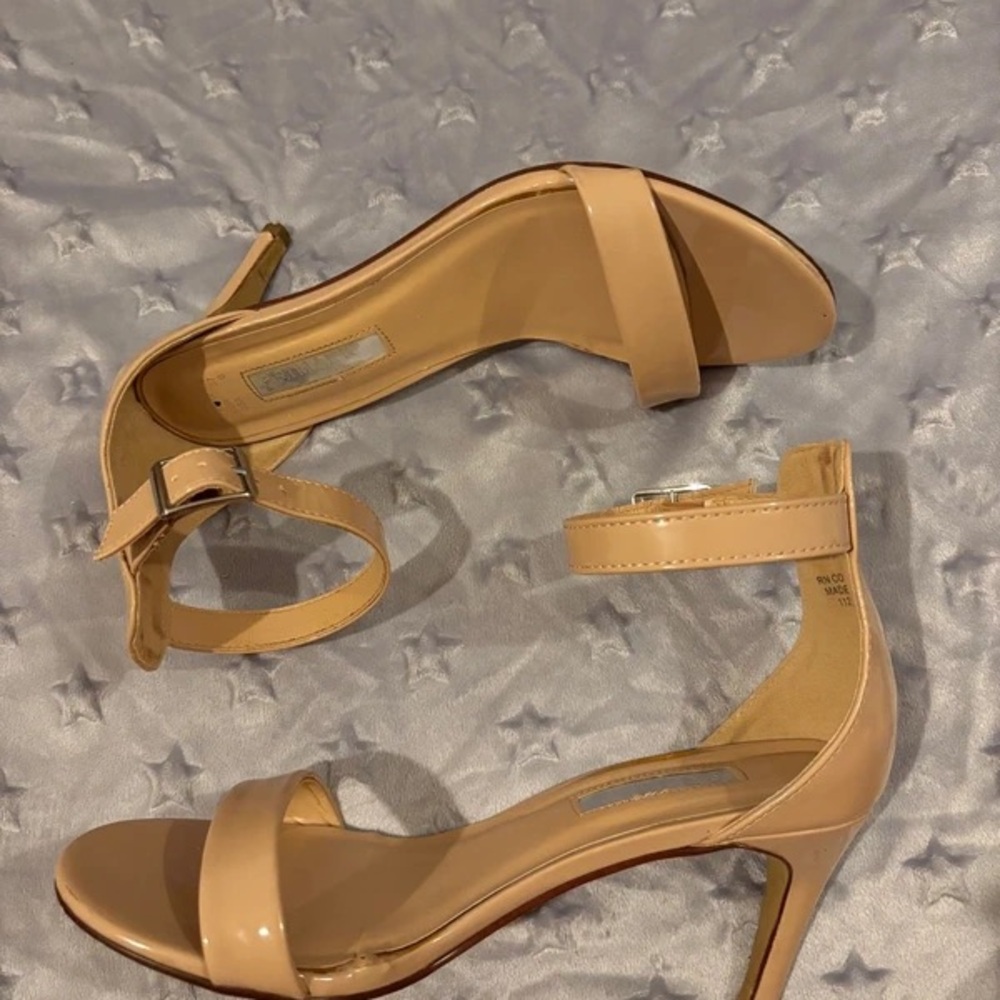 Elegant Nude Strap Heels